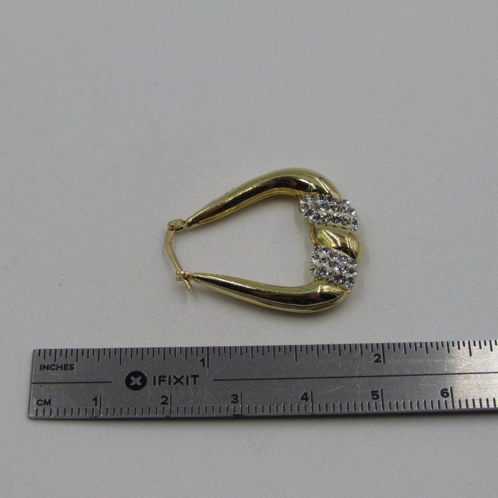 Sterling Silver Large Bright Crystal Earrings - Picture 5 of 6